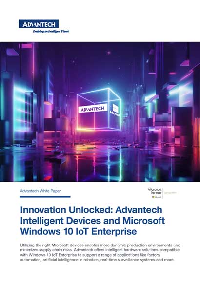 [White Paper] 어드밴텍 정보처리장치 및 마이크로소프트 Windows 10 IoT 엔터프라이즈 cover